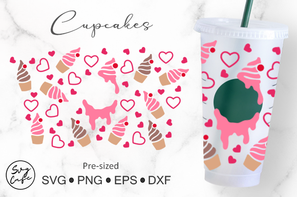 24oz Venti Cold Cup Cupcakes: Graphics and Crafts in One