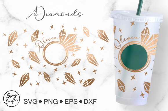 24oz Venti Cold Cup Diamond Graphics & Crafts
