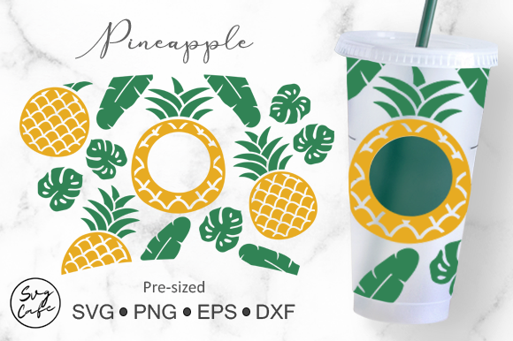 24oz Venti Cold Cup Pineapples: Graphics and Crafts