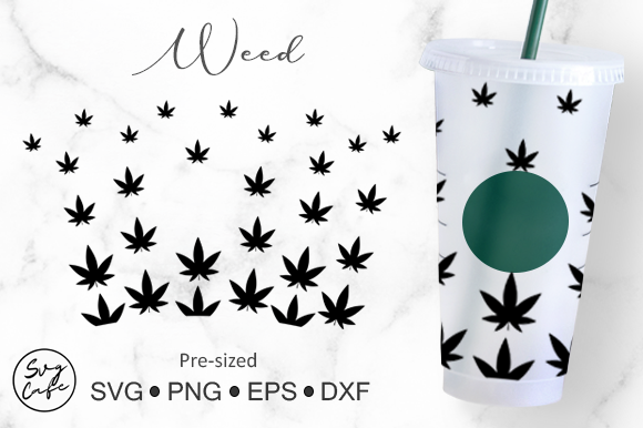 24oz Venti Cold Cup Weed Design: Graphics and Crafts
