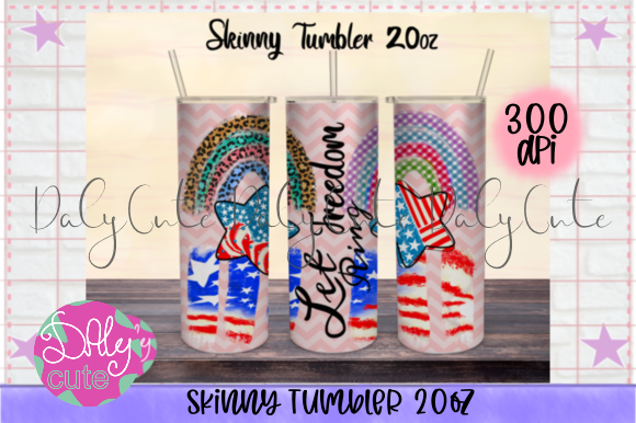4th of July Tumbler, American Flag 20oz Graphics