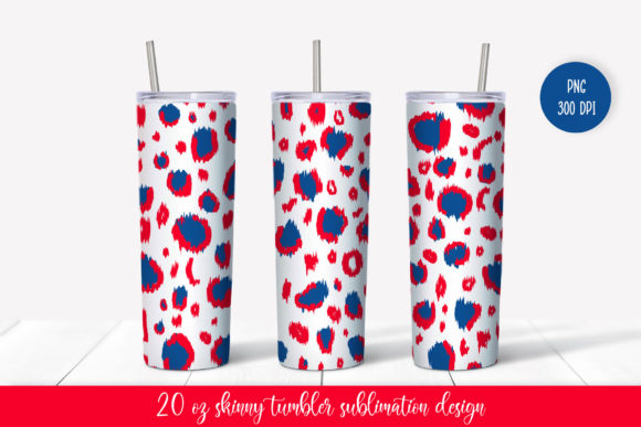American Patriotic Leopard Tumbler Wrap: Graphics & Illustrations for Local Business