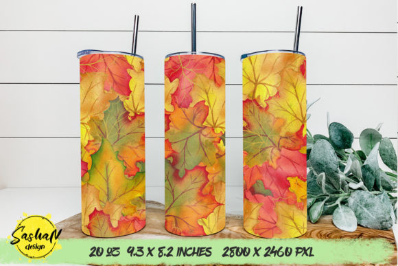 Fall Tumbler, Fall Leaves Sublmation
