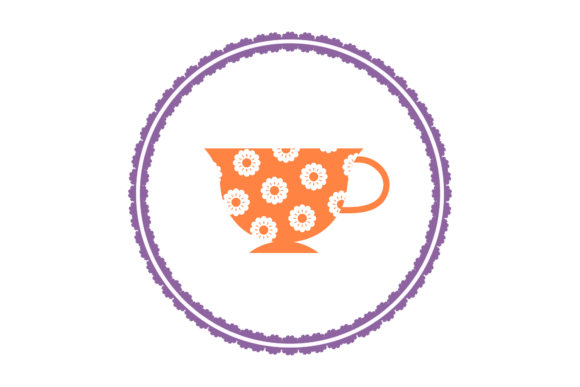 Floral Tea Cup: Graphics and Icons for Creative Design