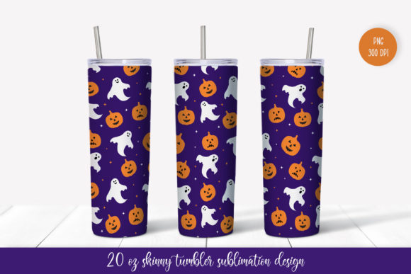 Halloween Tumbler Sublimation Design: Graphics and Crafts in Action