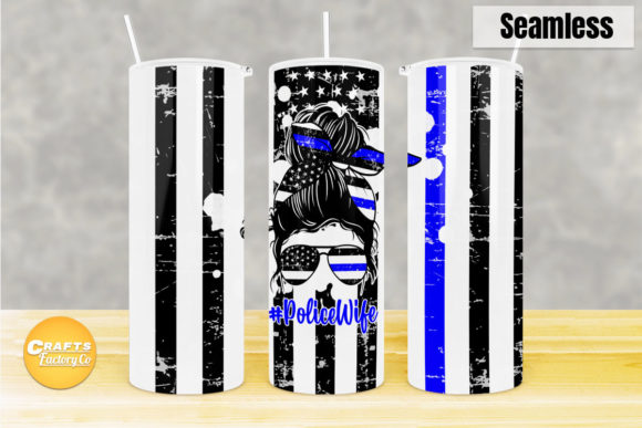Police Wife Skinny Tumbler Sublimation Graphics