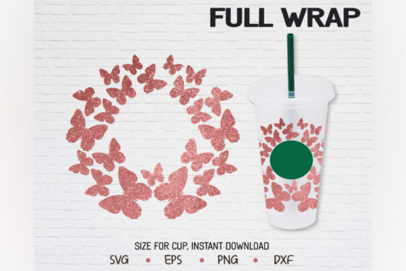 Ring Butterfly, Venti Cold Cup 24 Oz