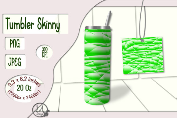 Skinny Tumbler Light-Green - 20 OZ Graphics and Print Templates
