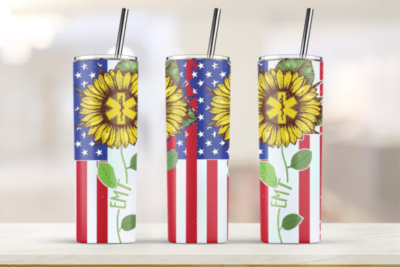 Sunflower American 20oz Skinny Tumbler: Graphics & Print Templates