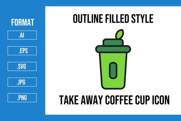 Take Away Coffee Cup Icon for Graphics and Icons