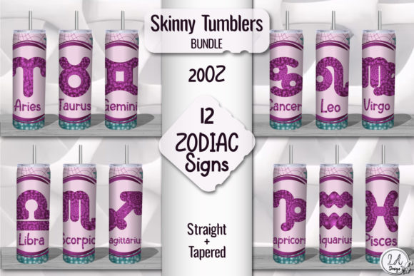 Tumbler Zodiac Signs-Sublimation Bundle: Graphics & Print Templates